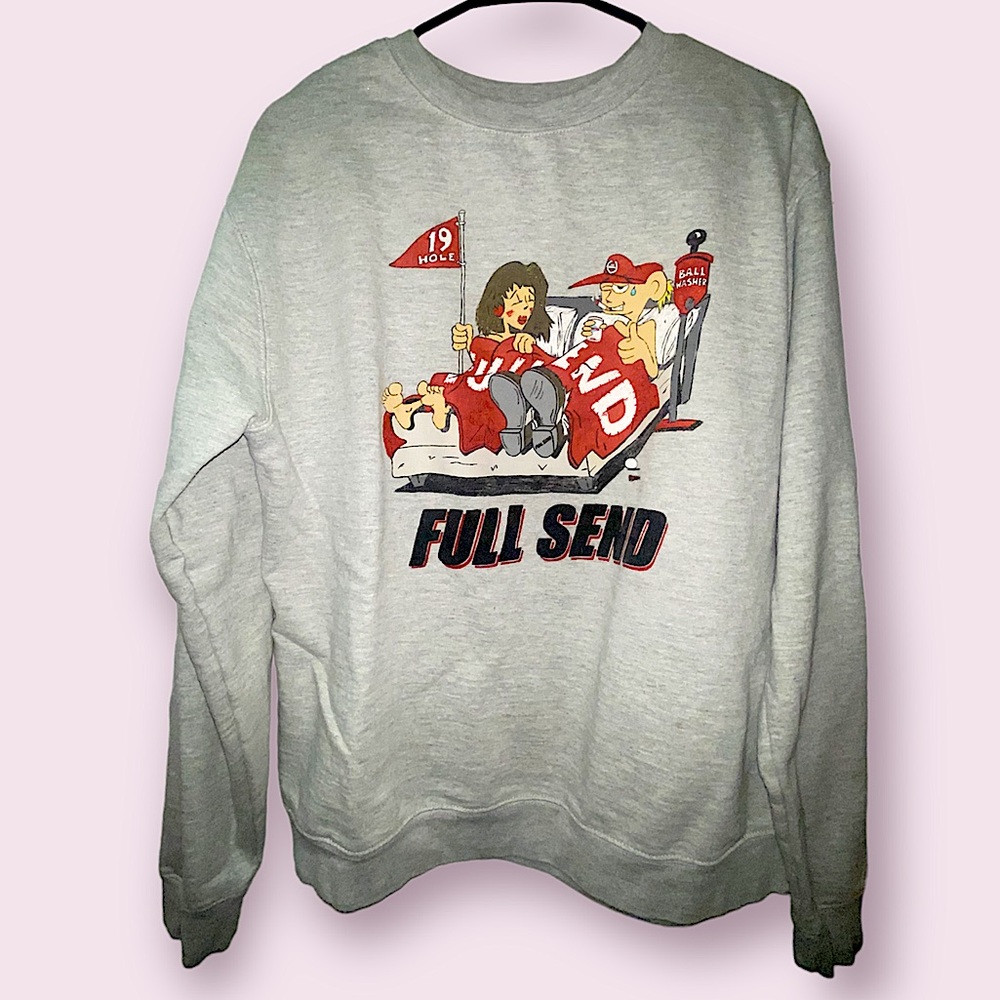 Full Send Nelk Boys 19th Hole Golf Crewneck Sweatshirt